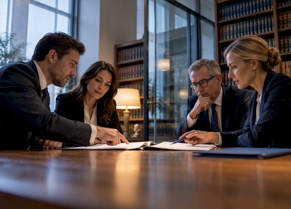 Buyer and seller reviewing sale covenant