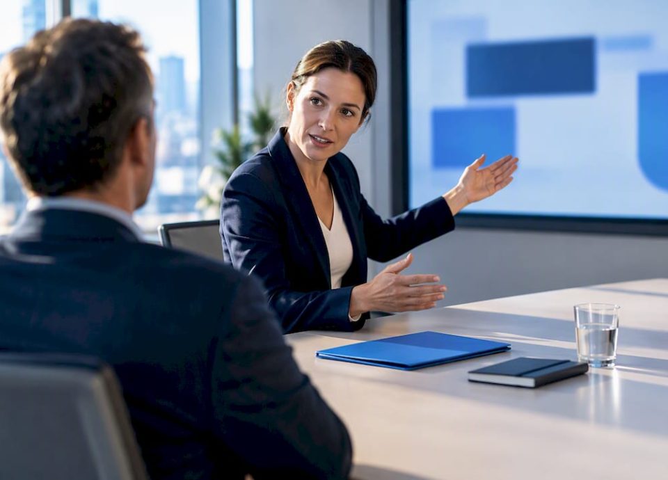 M&A presentation rehearsal in boardroom