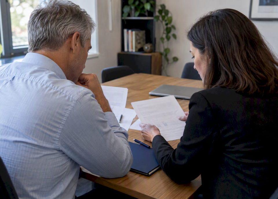 Business owner comparing acquisition proposals