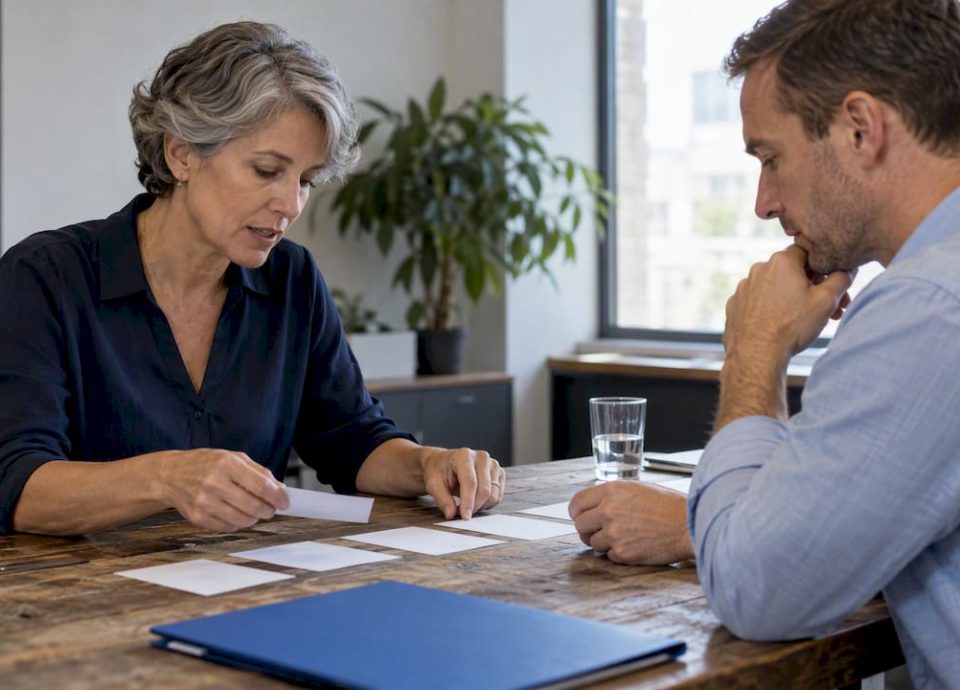 Owner and advisor reviewing an exit timeline