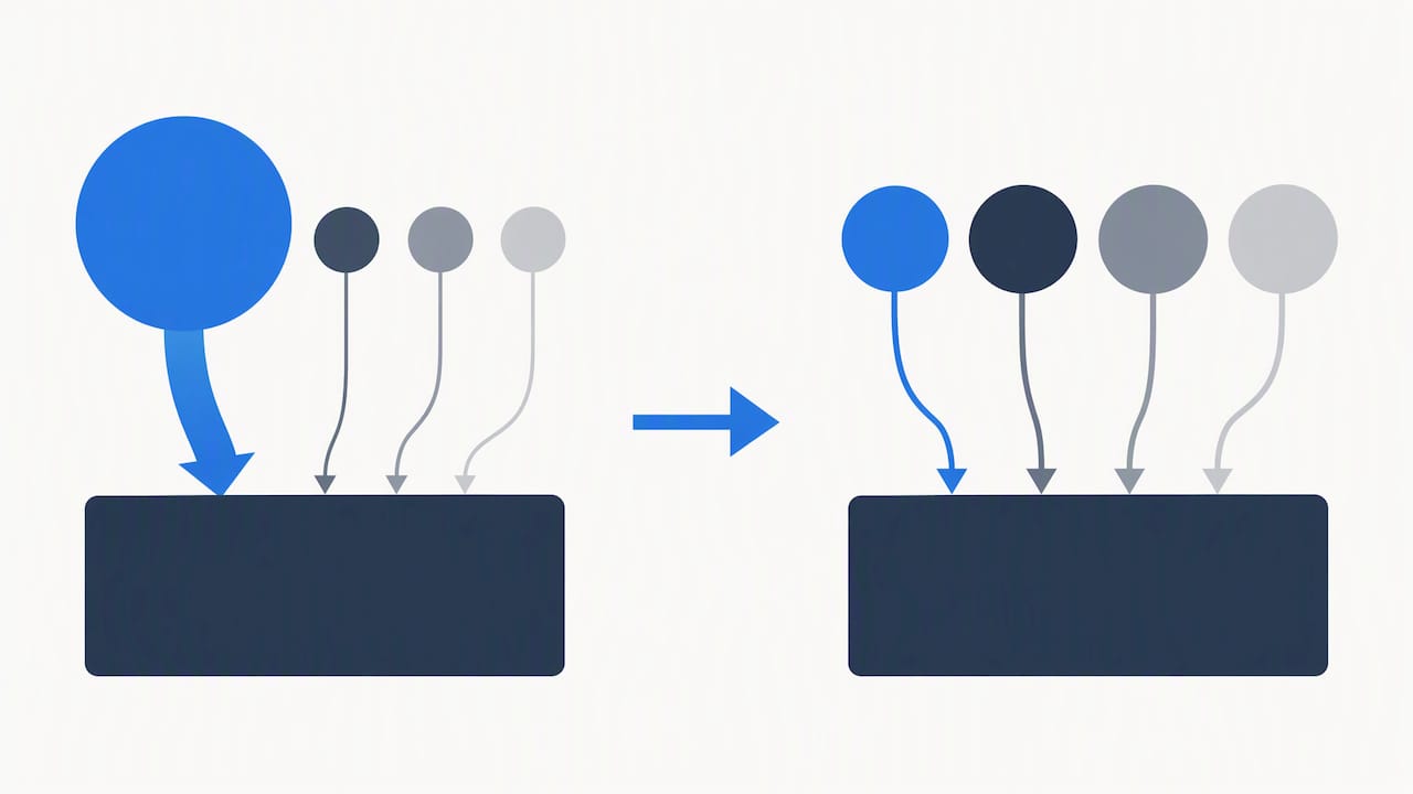 Visual showing concentrated accounts versus diversified revenue